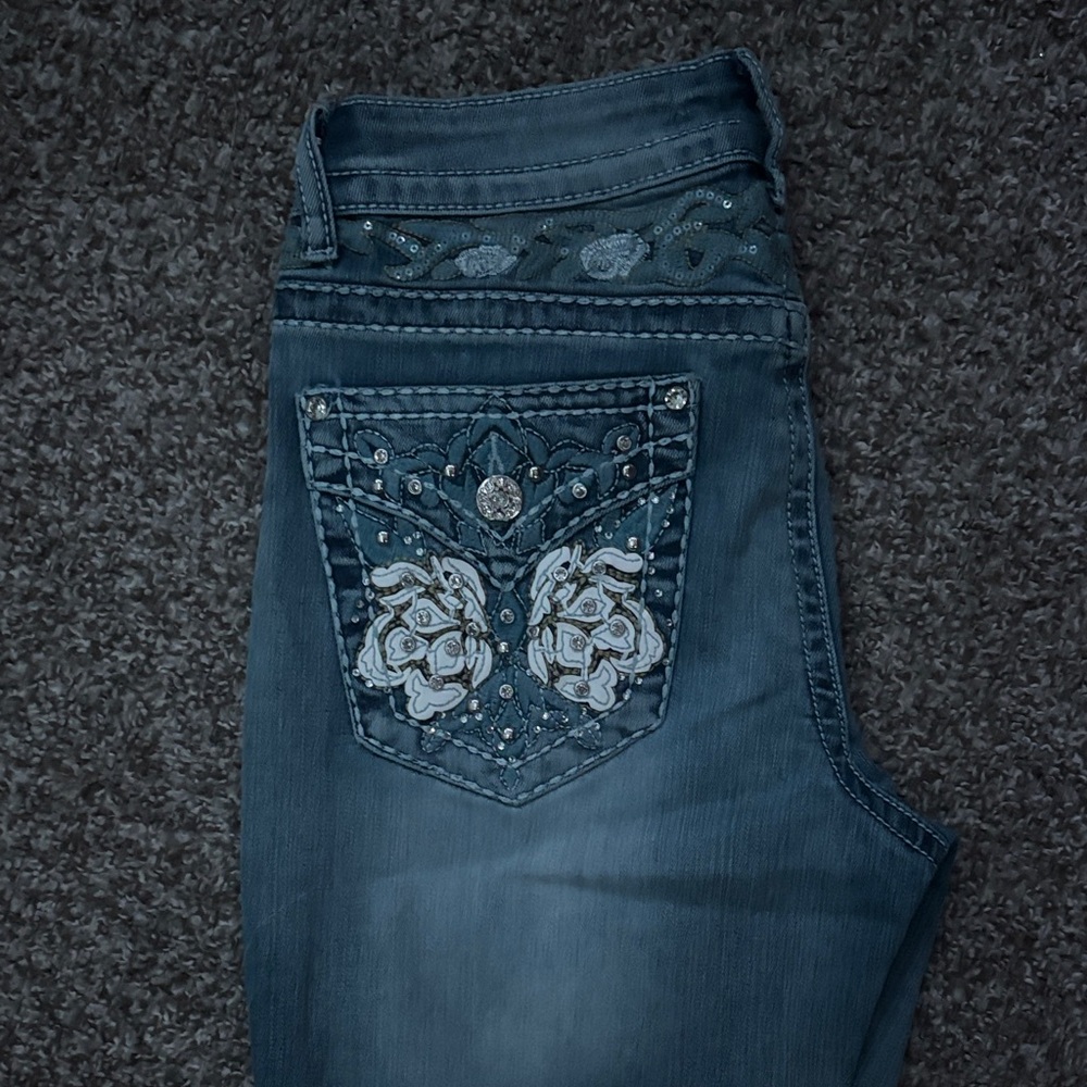 Embroidered Blue Jeans